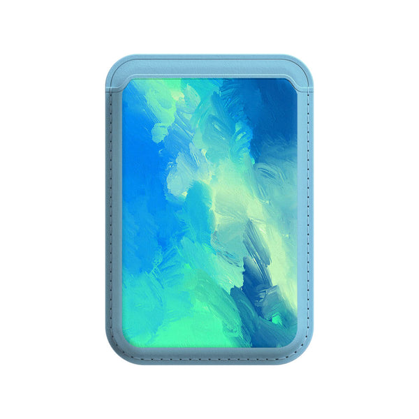 Türkis Blau - iPhone Leder Wallet