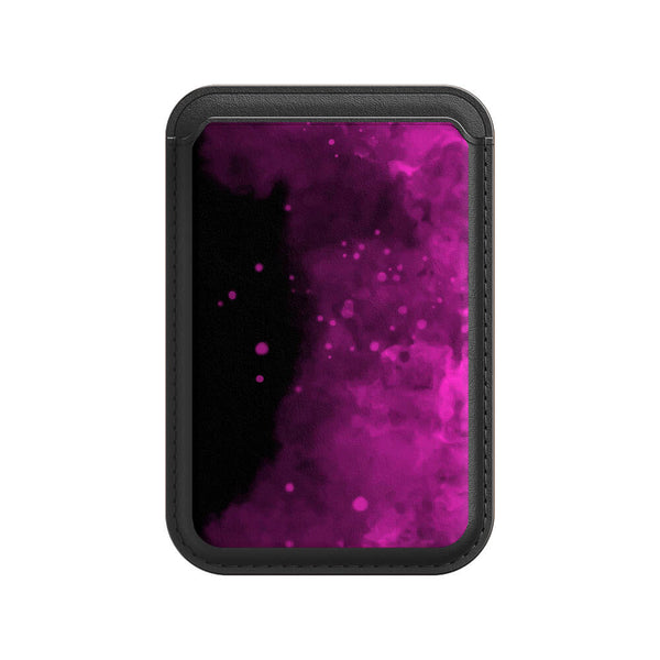 Schwarz Lila - iPhone Leder Wallet