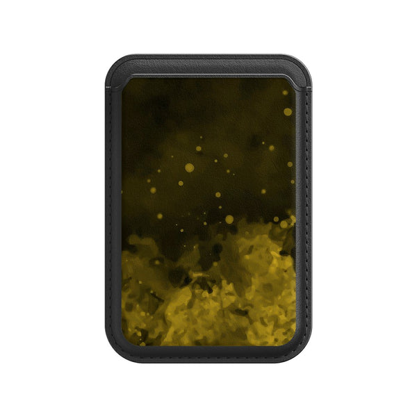 Schwarz Gelb - iPhone Leder Wallet