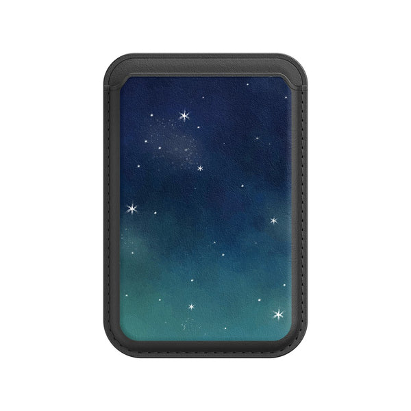 Stern Grün - iPhone Leder Wallet