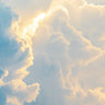 iPhone Schwebende Wolken Glas Handyhülle