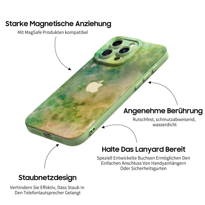 Gelbgrüner Nebel - iPhone Handyhülle