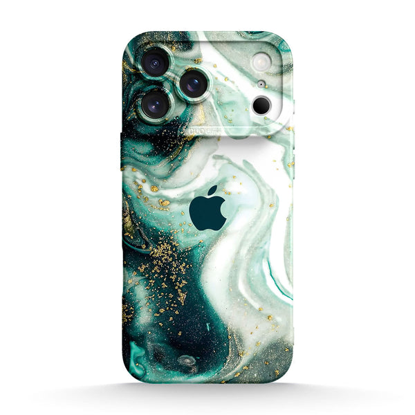Vergoldete Jade - iPhone Flüssiges Silikon Handyhülle