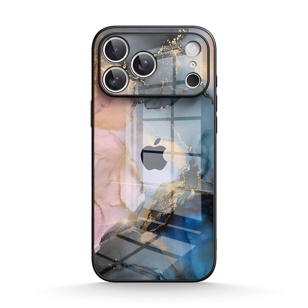 Fallende Jade - iPhone Gehärtetes Glas Handyhülle