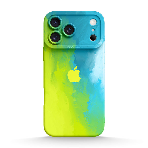 Fluoreszenter Strand - iPhone Flüssiges Silikon Handyhülle