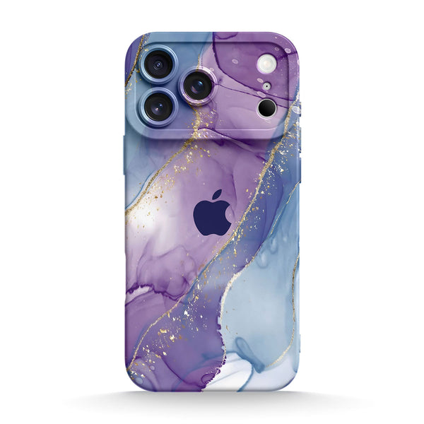 Purple Blue Gilt - iPhone Flüssiges Silikon Handyhülle