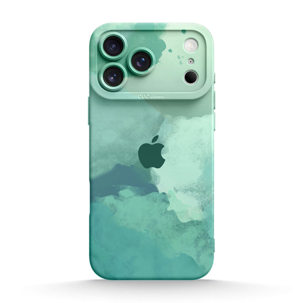 Lotusblatt Grün - iPhone Flüssiges Silikon Handyhülle