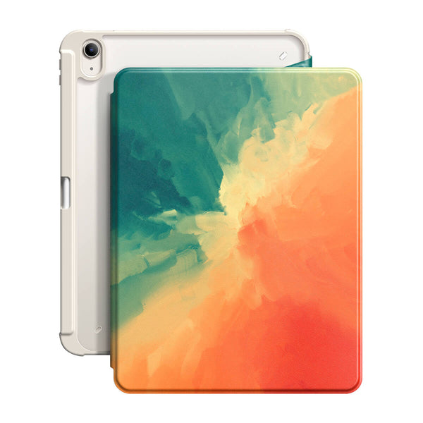 Grün Orange - iPad Snap 360° Ständer Schlagfeste Hüllen