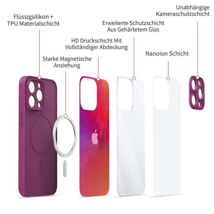 Magnetischer Sturm–Mitternacht - iPhone Handyhülle