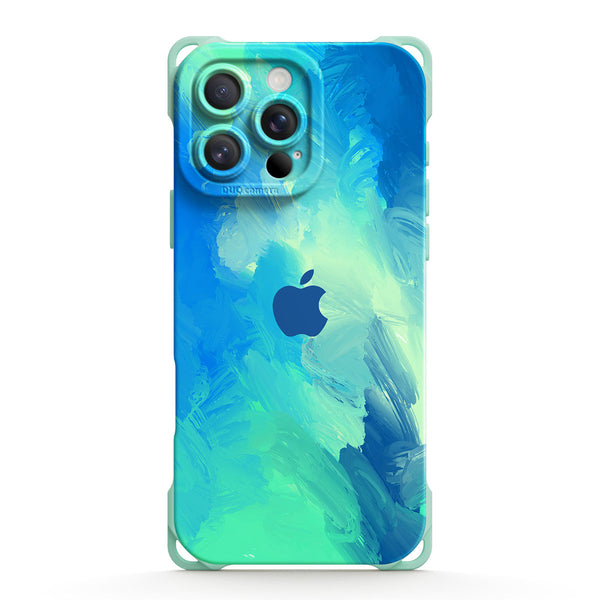 Türkis Blau - iPhone Ultra Impact Strapazierfähige Handyhülle