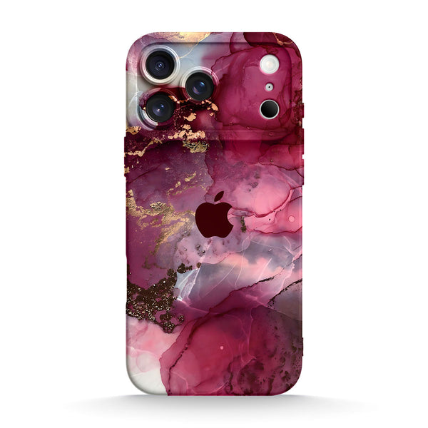Rotes Garn Jade - iPhone Flüssiges Silikon Handyhülle