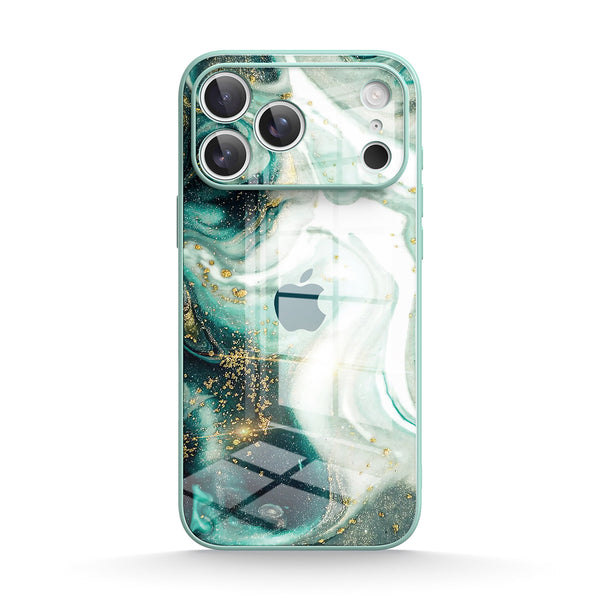 Vergoldete Jade - iPhone Gehärtetes Glas Handyhülle