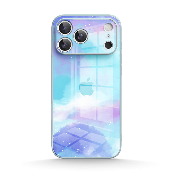 Astral Blau - iPhone Gehärtetes Glas Handyhülle