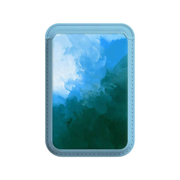 Blau Schwarz - iPhone Leder Wallet