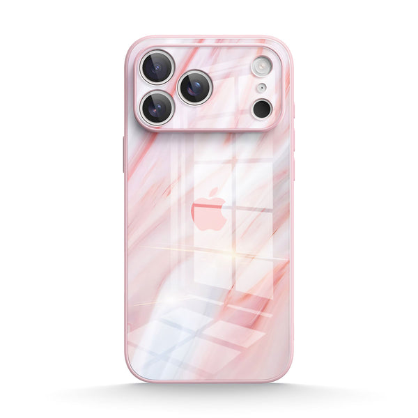 Rosa Jade - iPhone Gehärtetes Glas Handyhülle