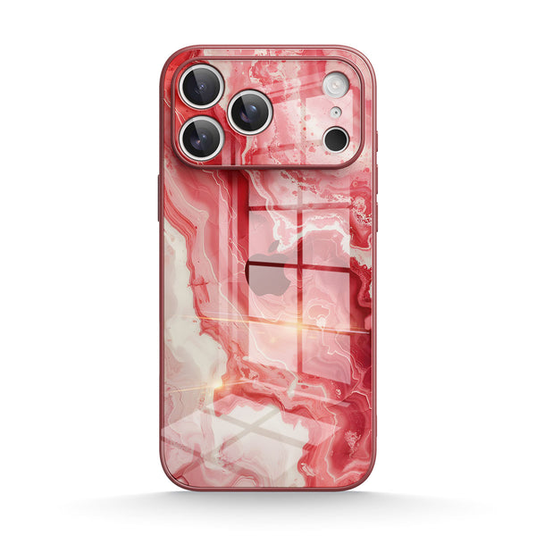 Tieling Rot - iPhone Gehärtetes Glas Handyhülle