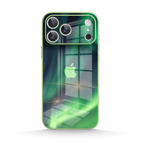 Auroragrün - iPhone Gehärtetes Glas Handyhülle