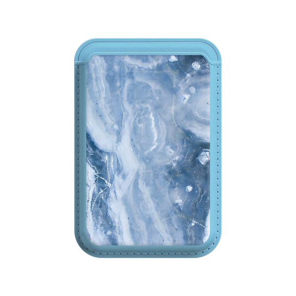 Blaugraue Jade - iPhone Leder Wallet