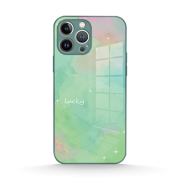 Smaragdgrün-Aquarell - iPhone Handyhülle