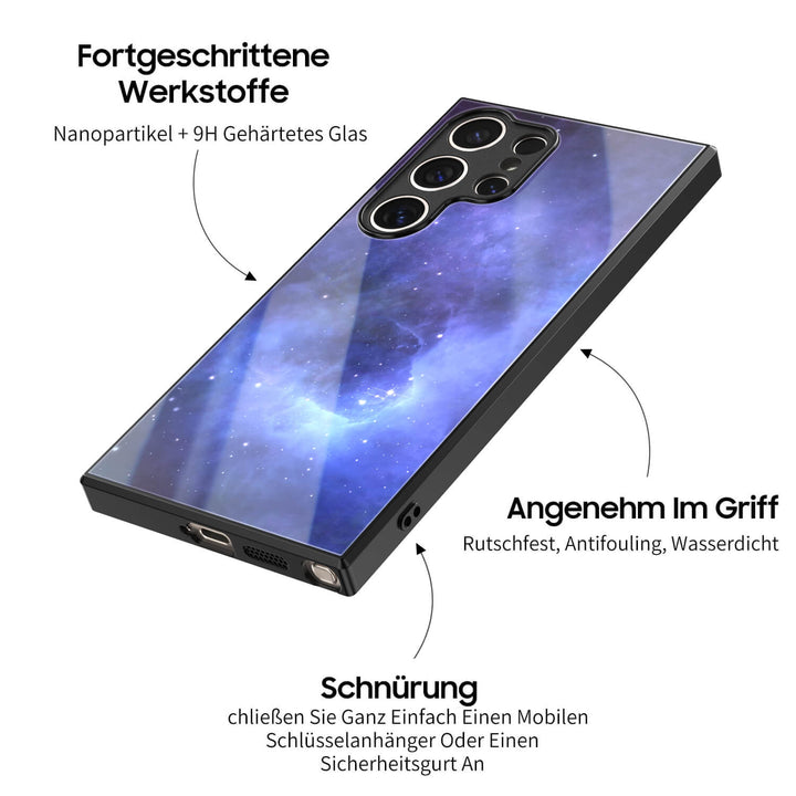 Blauer Roter Nebel - Samsung Handyhülle