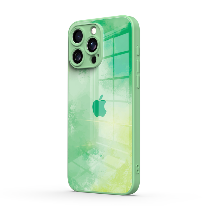 Grüner Farbton - iPhone Gehärtetes Glas Handyhülle