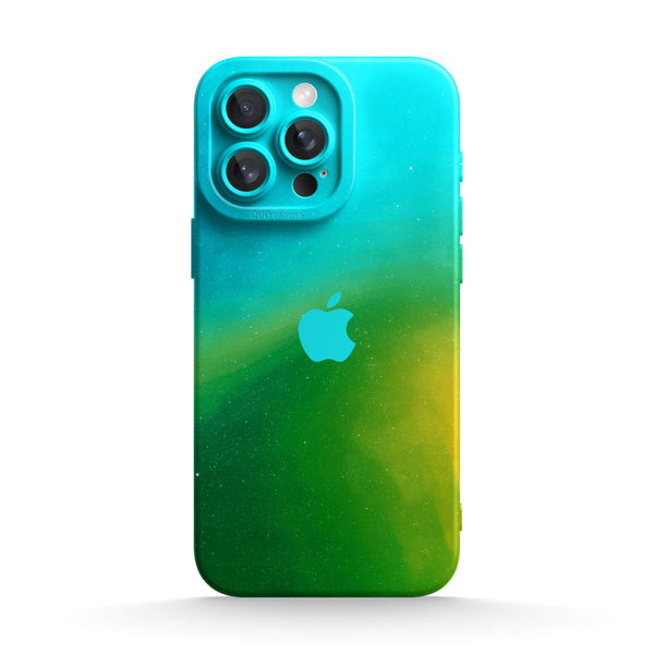 Polar-Grün Bis Gelb - iPhone Flüssiges Silikon Handyhülle