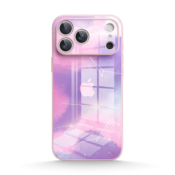 Astral Rosa - iPhone Gehärtetes Glas Handyhülle