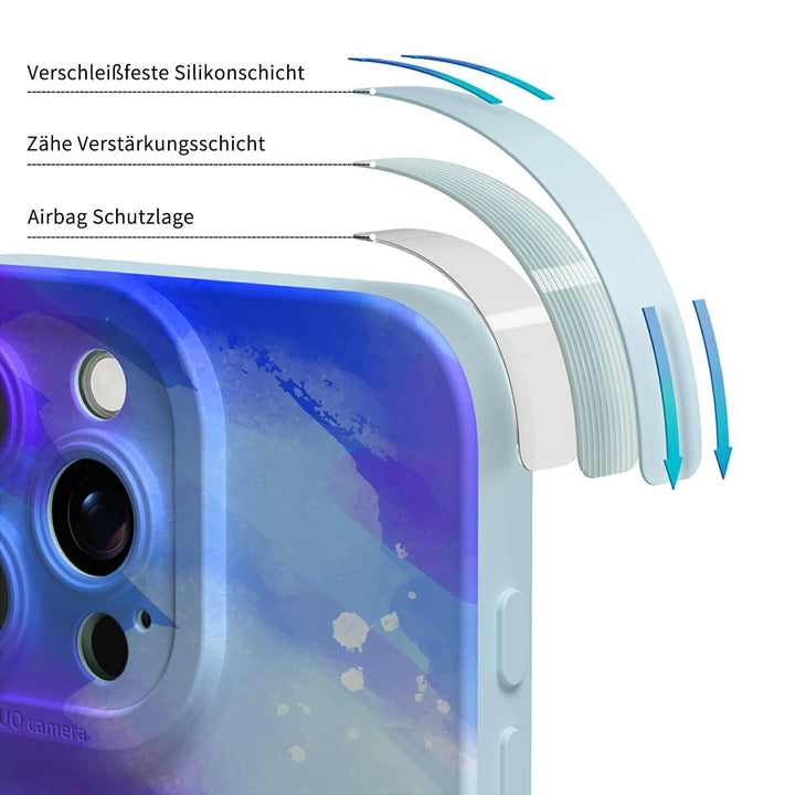 Blau Weiß - iPhone Handyhülle