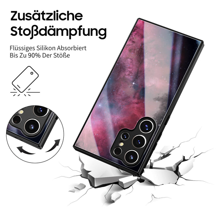 Blauer Roter Nebel - Samsung Handyhülle