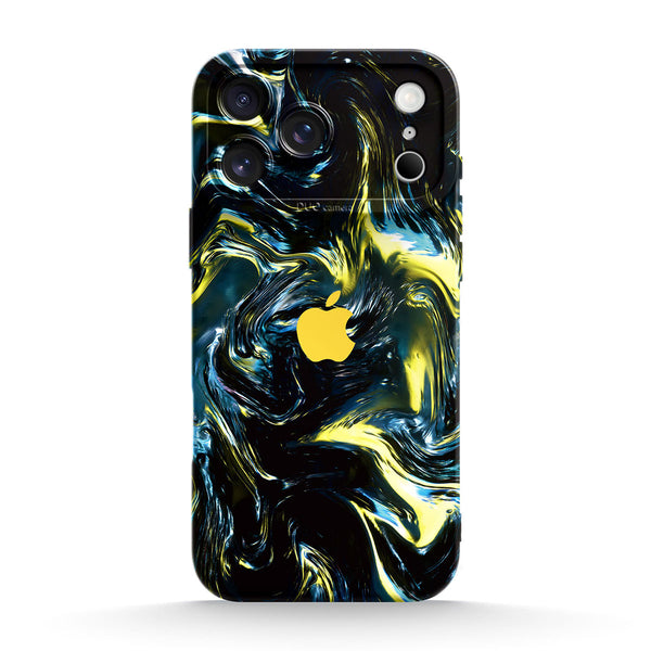 Dunkle Goldmaterie - iPhone Flüssiges Silikon Handyhülle