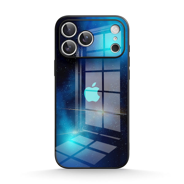 Blauer Königsstern - iPhone Gehärtetes Glas Handyhülle