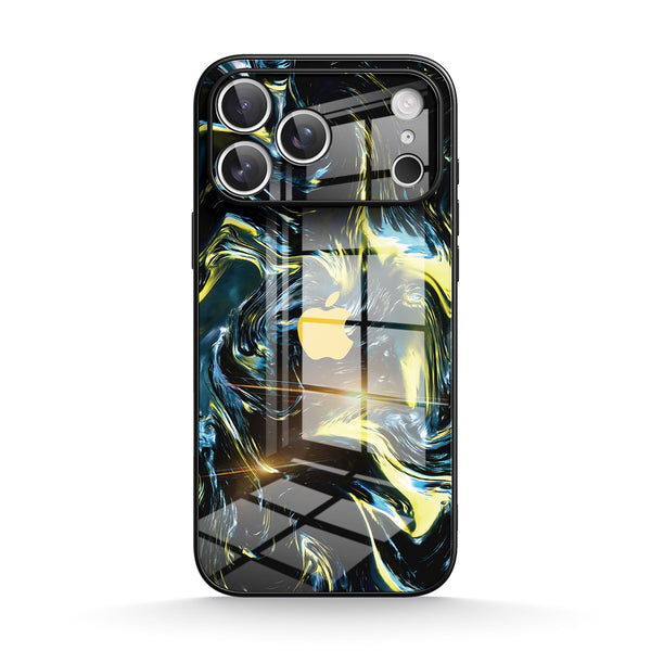 Dunkle Goldmaterie - iPhone Gehärtetes Glas Handyhülle