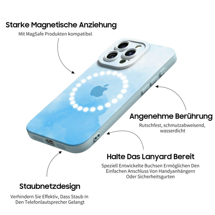 Hellrosa Blau - iPhone Handyhülle