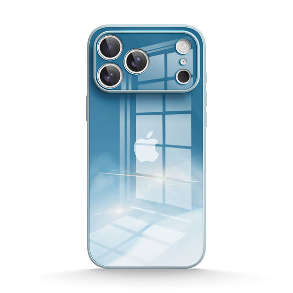 Schneegipfel Grün - iPhone Gehärtetes Glas Handyhülle