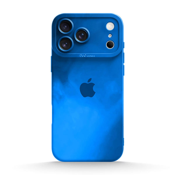 Blaues Objekt - iPhone Flüssiges Silikon Handyhülle