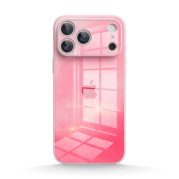 Rosa Dämmerung - iPhone Gehärtetes Glas Handyhülle