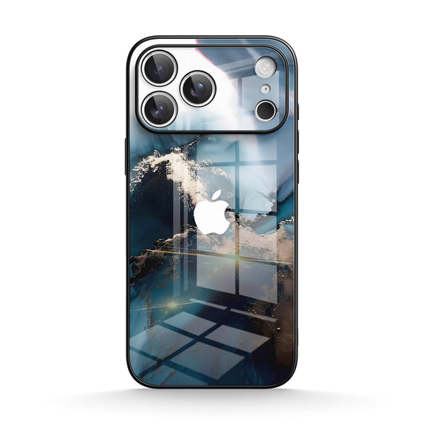 Jade Gletscher - iPhone Gehärtetes Glas Handyhülle