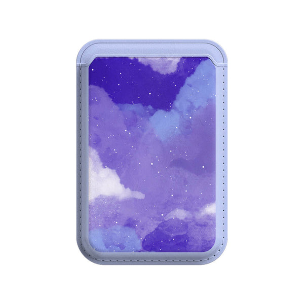 Astral Lila Blau - iPhone Leder Wallet