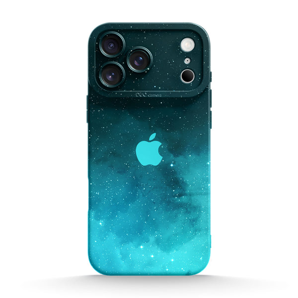 Fluoreszierendes Sternblau - iPhone Flüssiges Silikon Handyhülle