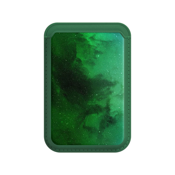 Nachtstern Grün - iPhone Leder Wallet