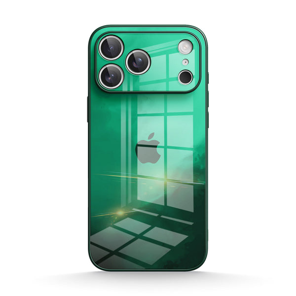 Nacht Grün - iPhone Gehärtetes Glas Handyhülle