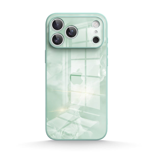 Mintgrün - iPhone Gehärtetes Glas Handyhülle