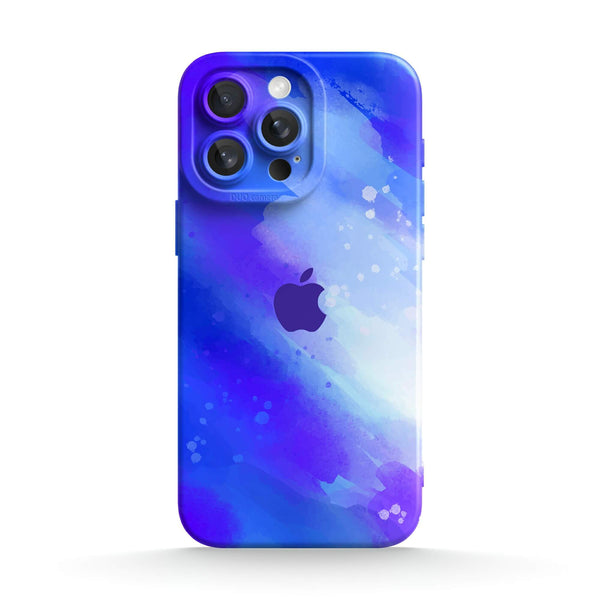 Blau Gefroren - iPhone Flüssiges Silikon Handyhülle