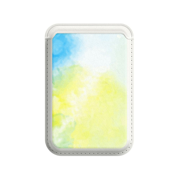 Gelb Blau - iPhone Leder Wallet