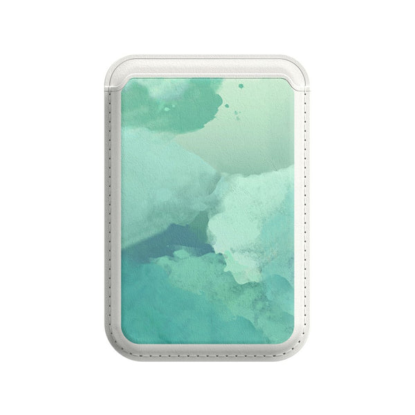 Lotusblatt Grün - iPhone Leder Wallet