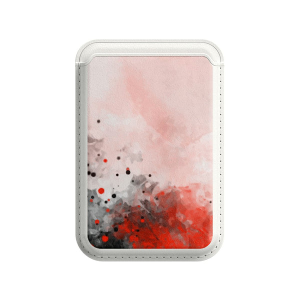 Rote Tinte - iPhone Leder Wallet