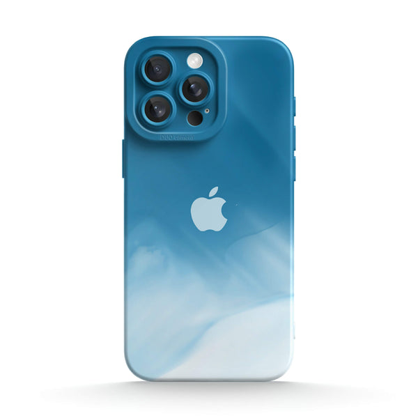 Schneegipfel Grün - iPhone Flüssiges Silikon Handyhülle