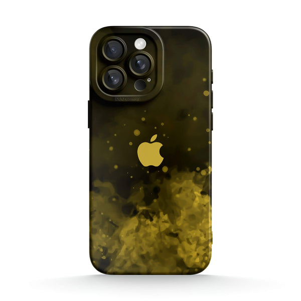 Schwarz Gelb - iPhone Flüssiges Silikon Handyhülle