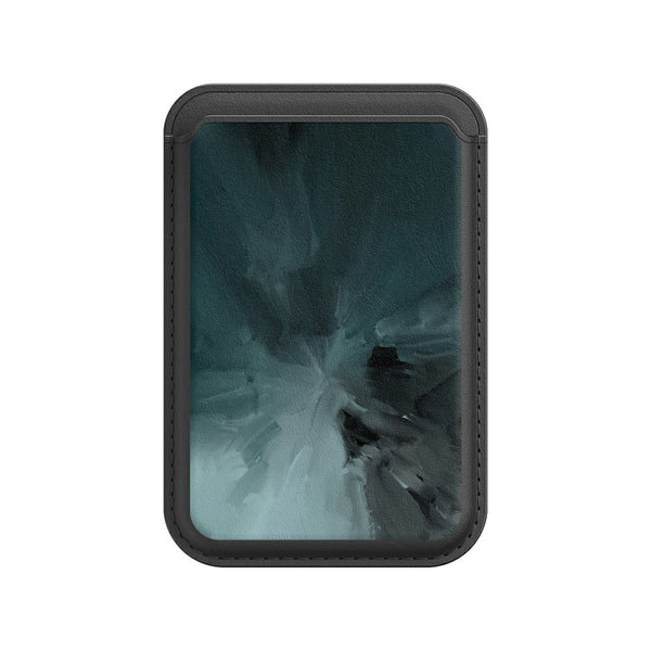 Schwarz Grau - iPhone Leder Wallet