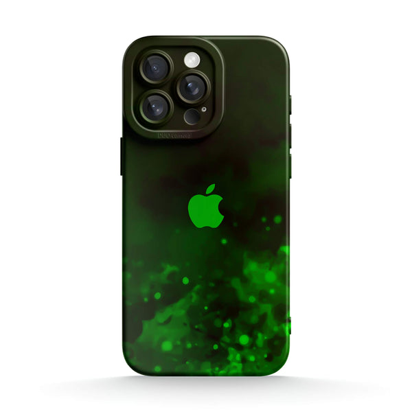 Schwarz Grün - iPhone Flüssiges Silikon Handyhülle